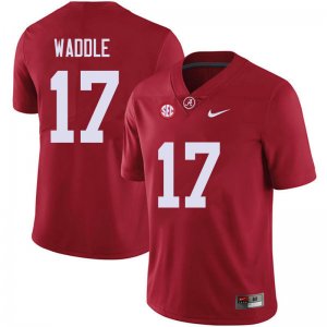 NCAA Men's Alabama Crimson Tide #17 Jaylen Waddle Stitched College 2018 Nike Authentic Red Football Jersey UR17I42QW